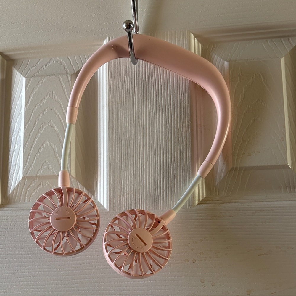 Portable Pink Neck Fan